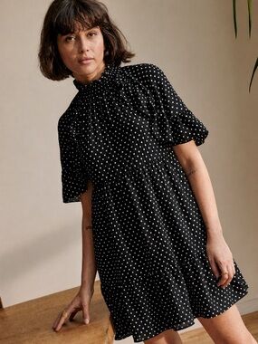 Sezane Ninon Dress - Black Polka Dots